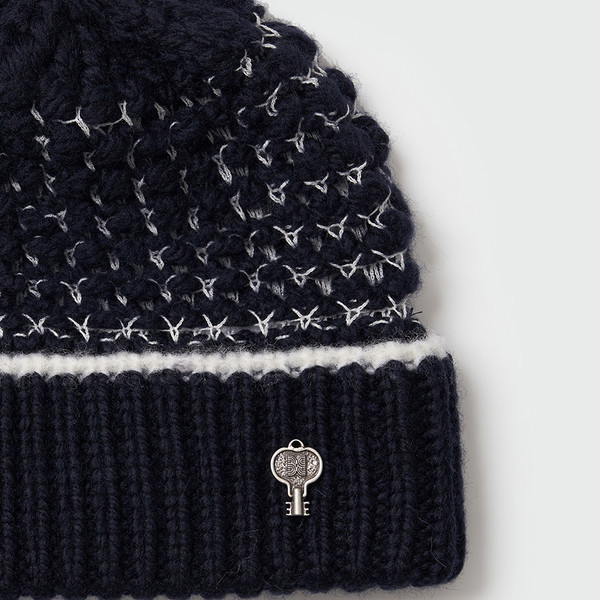 [EENK] / ☆ XEEY Beanie / Navy/Ivory XEEY Beanie - Navy/Ivory : EENK SHOP