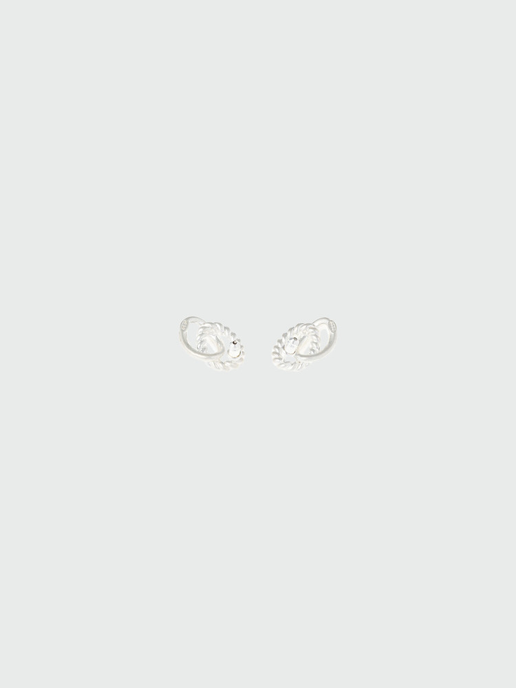 EENK Petit Logo Earrings - Silver