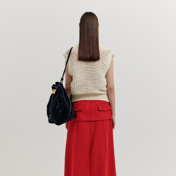 [EENK] / ☆ XINAN Layered Skirt Belt / Red XINAN Layered Skirt Belt - Red : EENK SHOP