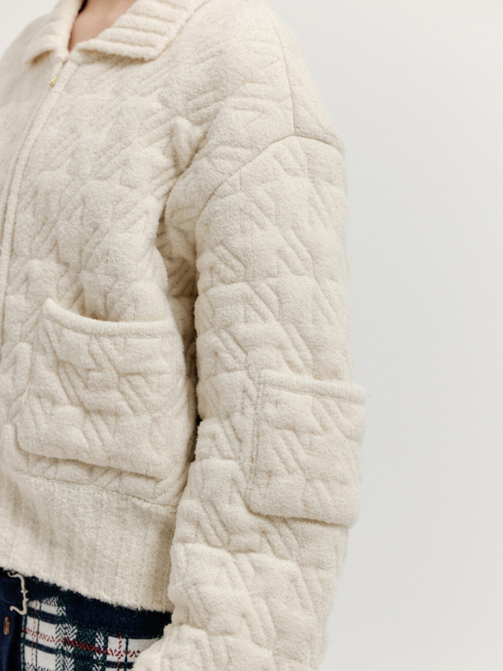 épine label shaggy zip cardigan （3color） | épine