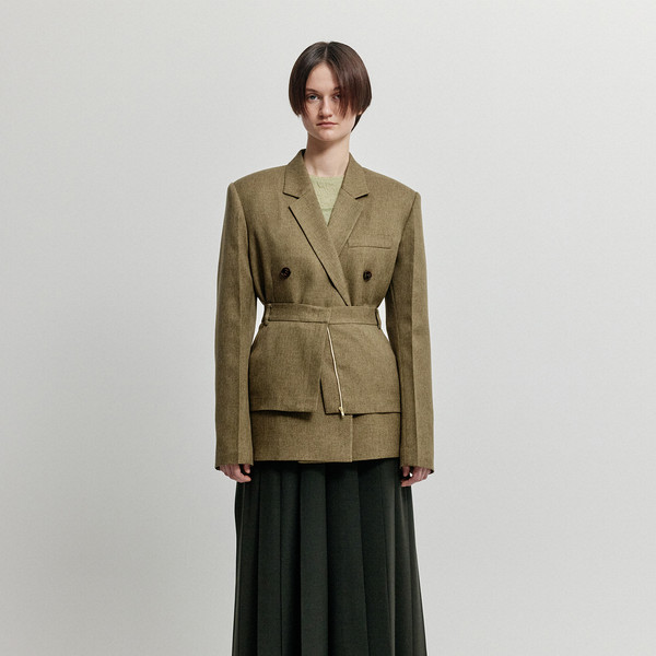 [EENK] / ☆ XINAN Layered Skirt Belt / Red XINAN Layered Skirt Belt - Red : EENK SHOP