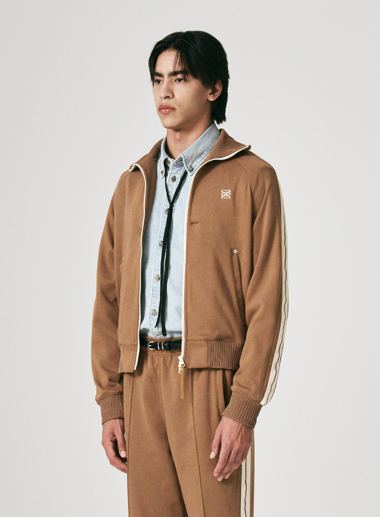 SATUR 세터 Lawton All Day Track Zip-Up Jacket - Light Brown