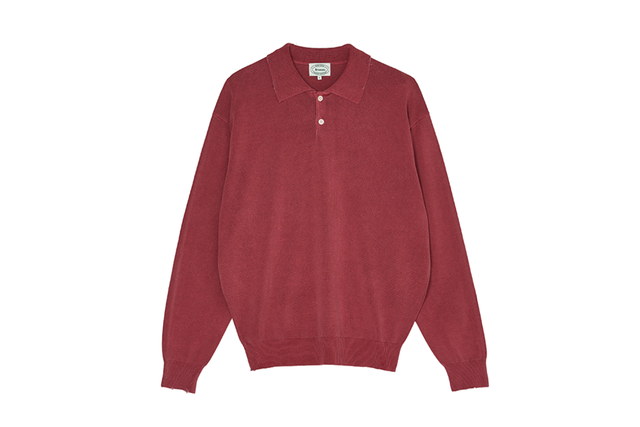 Shabby Knitted Polo Shirt (Maroon)  </br>Price - 105,000