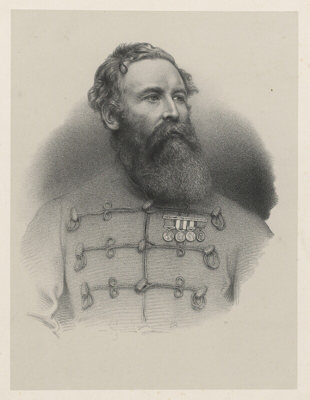 Sir Harry Burnett Lumsden, 1865 lithograph by Richard James Lane