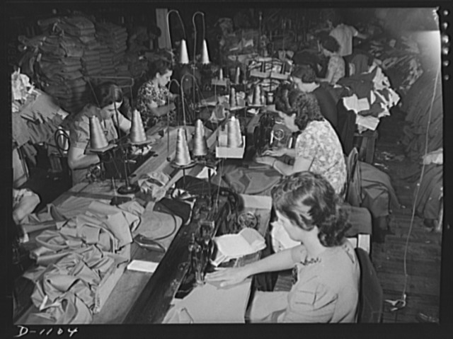 Army uniform trouser manufacture, 1941