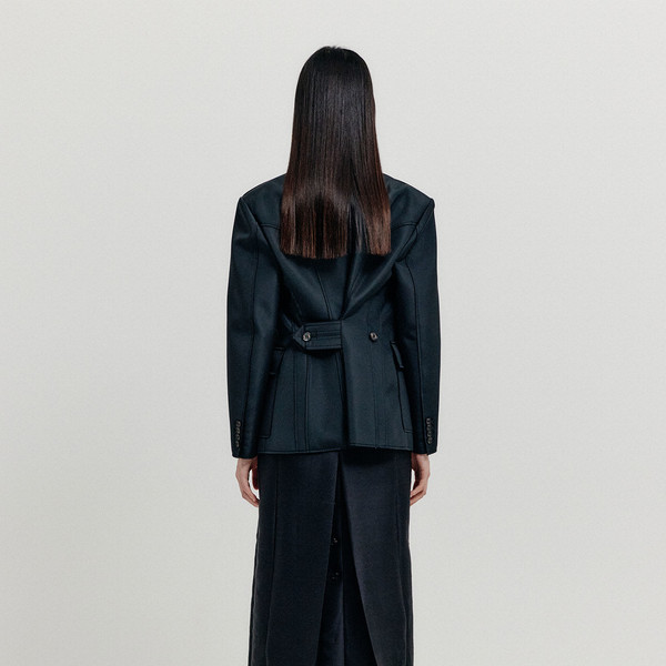 ジャケット EENK XXY Single-Breasted Blazer XXY Single-Breasted Blazer - Black : EENK SHOP