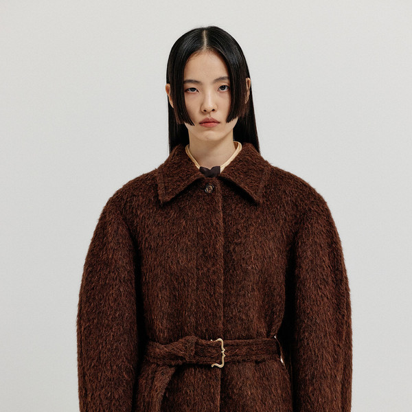 コート EENK XEDIA Oversized Belted Coat XEDIA Oversized Belted Coat - Brown : EENK SHOP