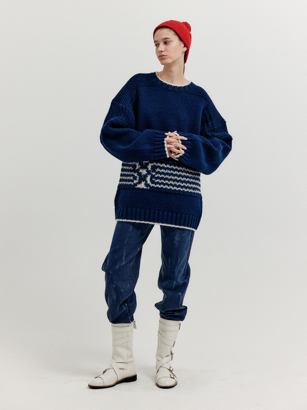 EENK Xanthe Jacquard Knit Pullover by W Concept