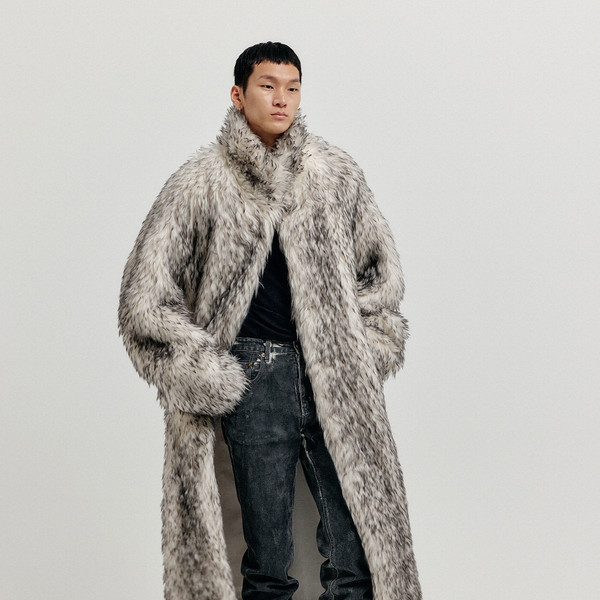 コート [EENK]XHORT Faux Fur Short Coat - Light Grey timesale icon Designer fashion, Seoul-fully created | W Concept