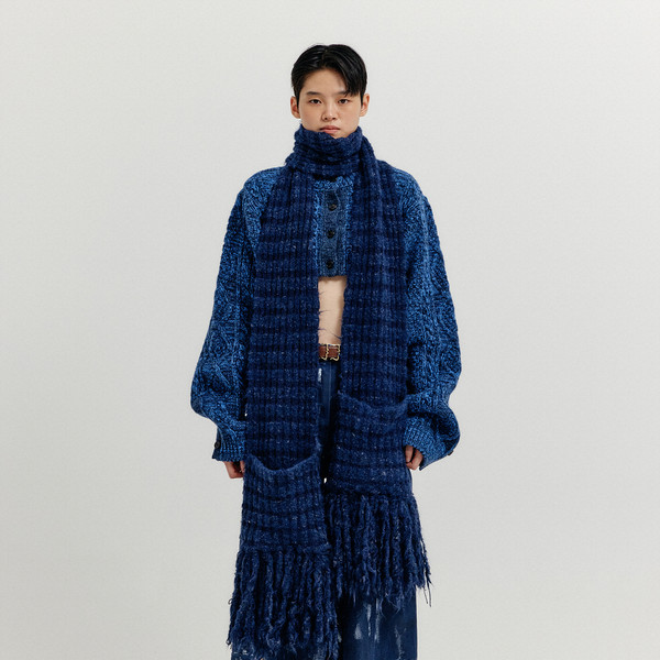 [EENK] / ☆ XOAT Pocket Muffler / Navy XOAT Pocket Muffler - Navy : EENK SHOP