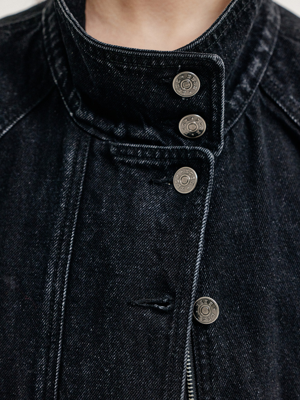 アウターその他 EENK XYRUS Long Double Belted Denim Jumper XYRUS Long Double Belted Denim Jumper - Black : EENK