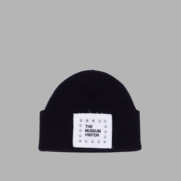 【THE MUSEUM VISITOR】CUBIC LOGO STITCHED BEANIE CUBIC LOGO STITCHED BEANIE (BLACK) : THE MUSEUM VISITOR