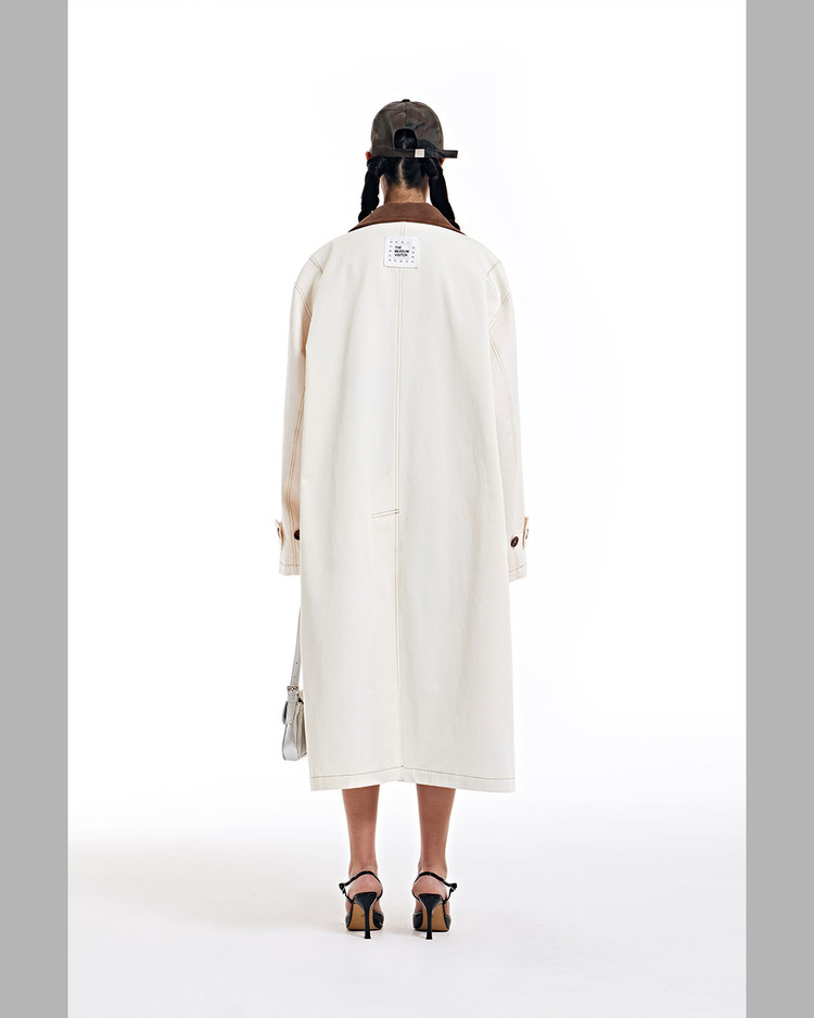 [THE MUSEUM VISITOR]★CORDUROY COLLAR MAC COAT CORDUROY COLLAR MAC COAT (BEIGE) : THE MUSEUM VISITOR