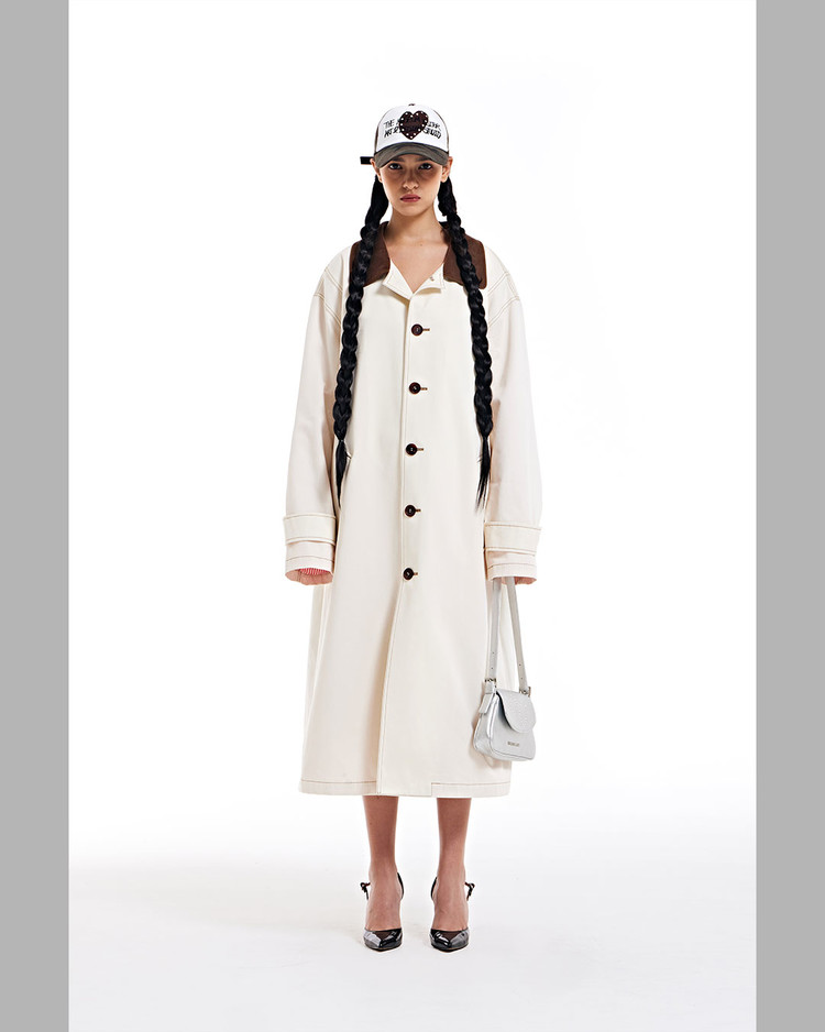 [THE MUSEUM VISITOR]★CORDUROY COLLAR MAC COAT CORDUROY COLLAR MAC COAT (BEIGE) : THE MUSEUM VISITOR