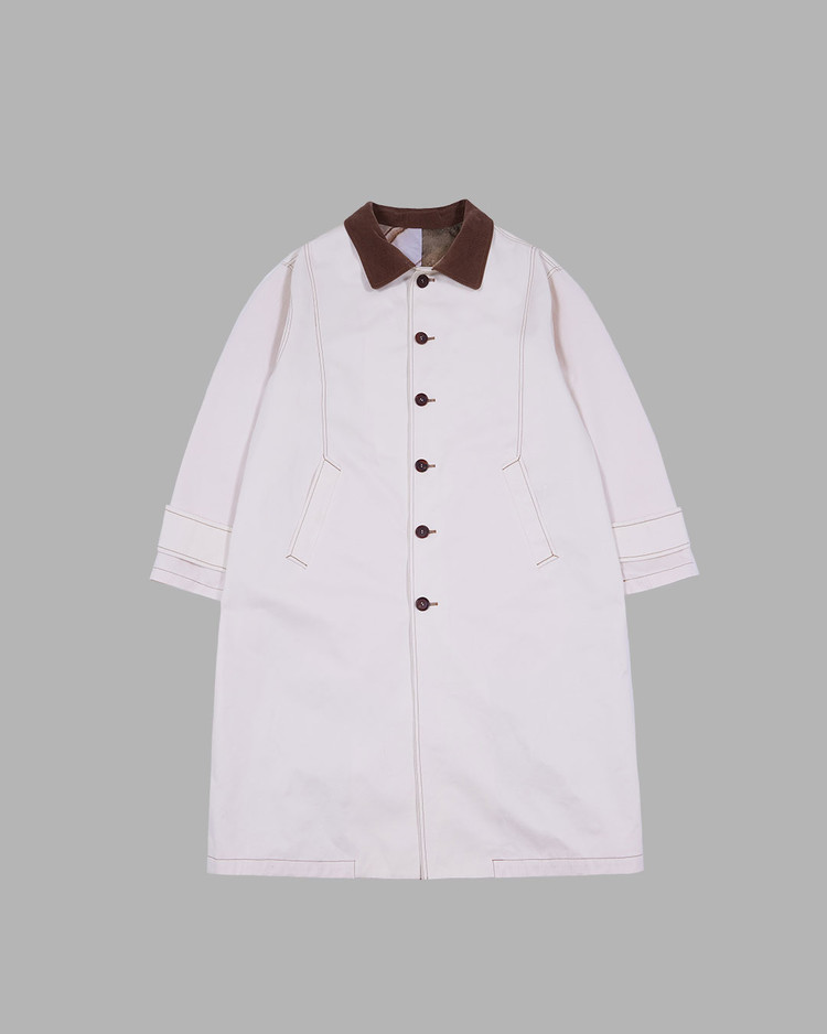 [THE MUSEUM VISITOR]★CORDUROY COLLAR MAC COAT CORDUROY COLLAR MAC COAT (BEIGE) : THE MUSEUM VISITOR