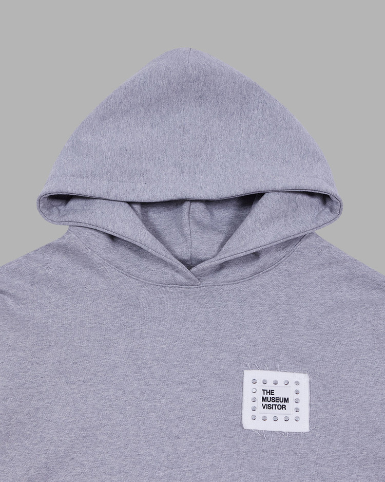 THE MUSEUM VISITOR★韓国 CUBIC LOGO STITCHED ESSENTIAL HOODY CUBIC LOGO STITCHED ESSENTIAL HOODY (BLACK) : THE MUSEUM VISITOR