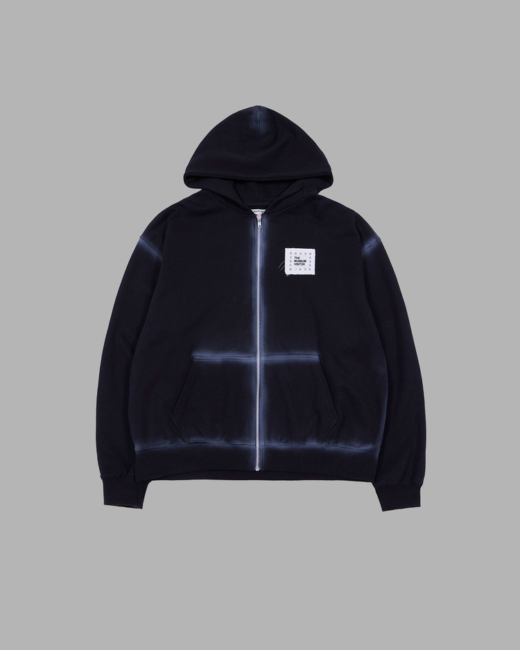 [THE MUSEUM VISITOR]★SPRAY PRINTED ZIP UP HOODY SPRAY PRINTED ZIP UP HOODY (BLACK) : THE MUSEUM VISITOR