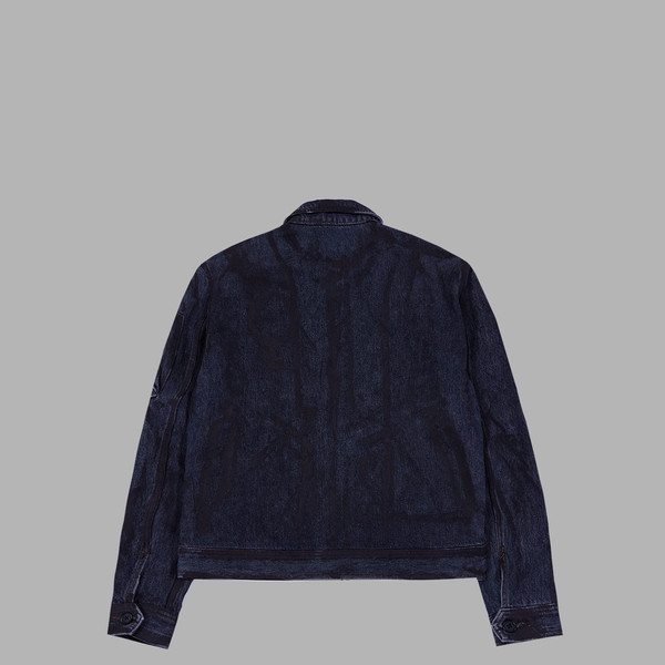 HAND PAINTED DENIM JACKET (BROWN) : THE MUSEUM VISITOR