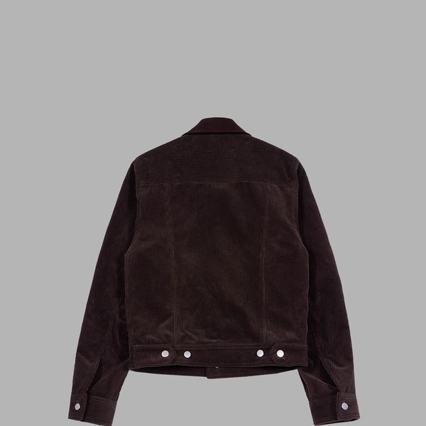 CORDUROY SUEDE TRUCKER JACKET (BROWN) : THE MUSEUM VISITOR