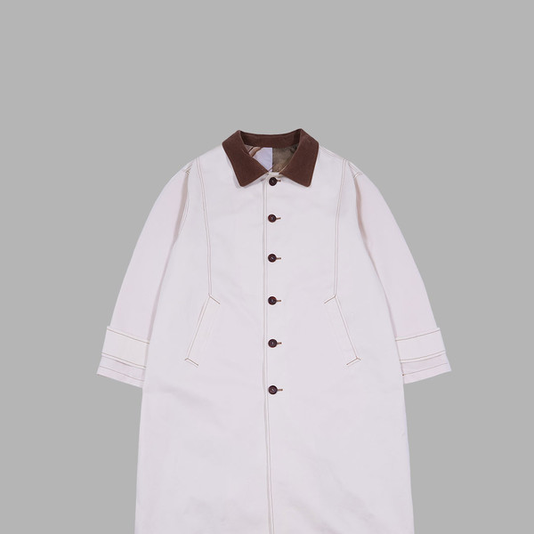 [THE MUSEUM VISITOR]★CORDUROY COLLAR MAC COAT CORDUROY COLLAR MAC COAT (BEIGE) : THE MUSEUM VISITOR