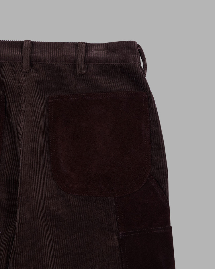 ◆THE MUSEUM VISITOR◆ CORDUROY SUEDE CARPENTER PANTS BROWN CORDUROY SUEDE CARPENTER PANTS (BROWN) : THE MUSEUM VISITOR