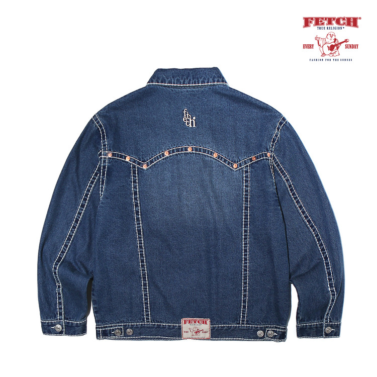 TRUERELIGION® x FETCH®] DENIM JACKET (INDIGO) : TRUERELIGION