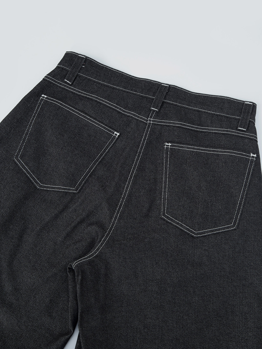 MEENDERI] LONG WIDE STITCH PANTS - INDIGO
