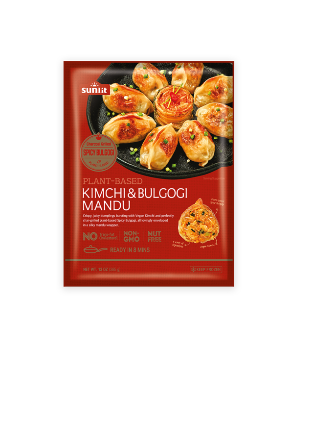 Plant-based<br>Kimchi&Bulgogi Mandu<br>ﾠ<br>ﾠ