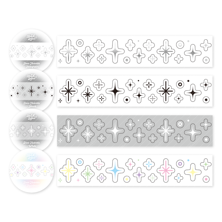 Blackletter_kr | Kiss cut tape - Deco Twinkle (4 types) : Lovticker