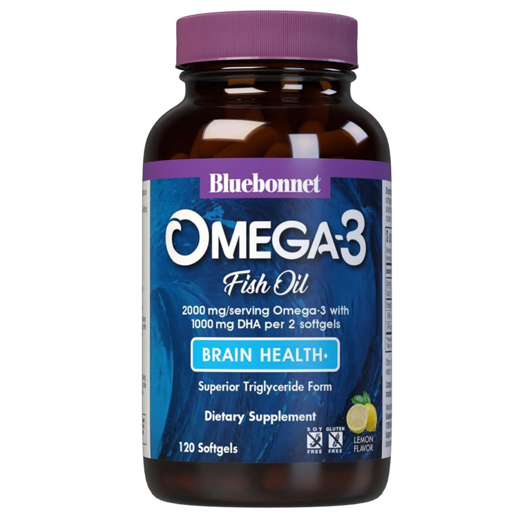 블루보넷 오메가3 브레인 포뮬러 DHA 100mg, EPA 210mg 120소프트젤 / Nutrition