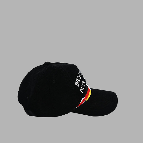 ★THE MUSEUM VISITOR★ FLAG STITCHED CORDUROY BALLCAP BLACK FLAG STITCHED CORDUROY BALLCAP (BLACK) : THE MUSEUM VISITOR