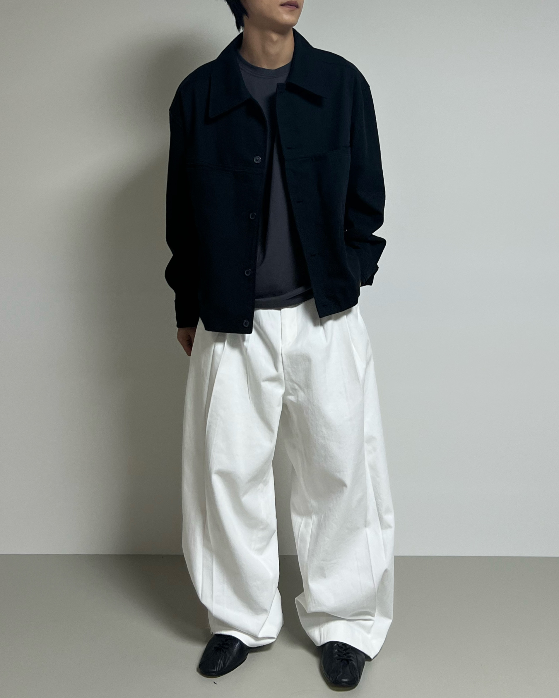 【U LAN】(UNISEX) Custer Bijo Cargo Wide Pants 