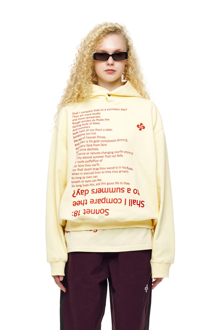 SONNET 18 HOODIE / butter : HERETIC 헤레틱