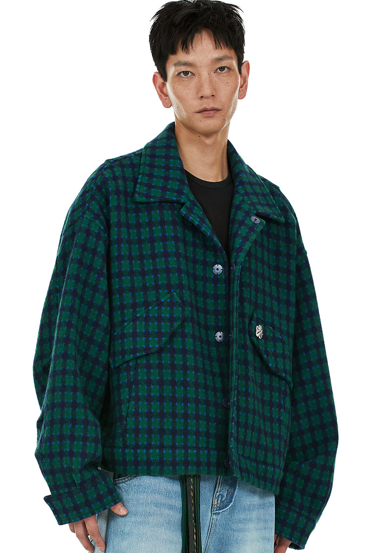 Finetex ombré overfit jacket (green-blue) : 더 아이덴티티 프로젝트