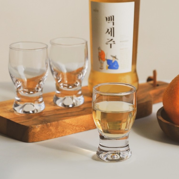 [키친어보드] 독특한 바디라인 유리 소주잔 60ml : 단길