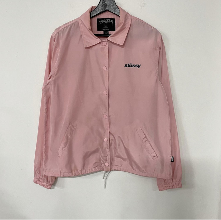 Womens Jacket Stussy Coach Jacket Pink Stussy Women Coach Jacket