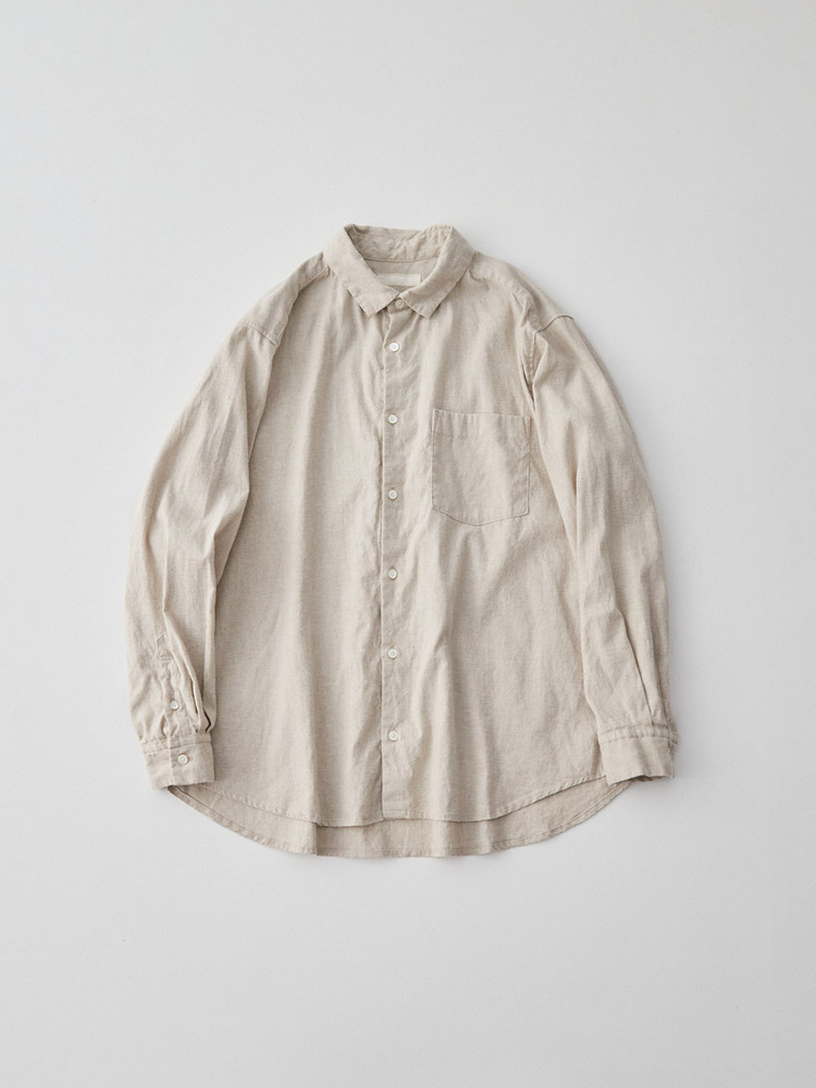 nest Robe CONFECT [네스트로브 컨팩트] - UpcycleLino Brushed Linen Cotton Regular  Collar Shirt : W2KEND SHOP(위켄드샵)