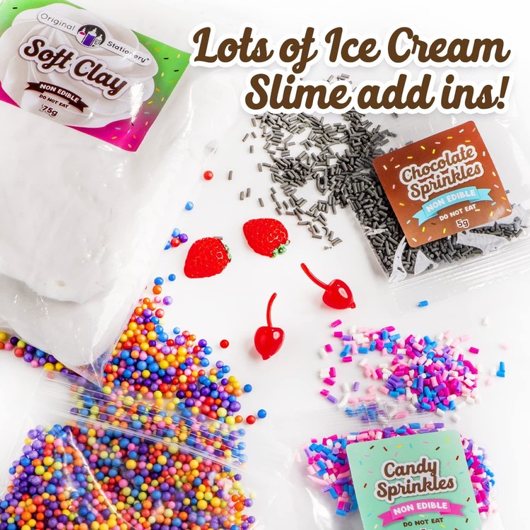 Original Stationery Sweet Sprinkles Ice Cream Slime Kit for Girls, Yummy  Making to Create Sundae Girls & More, Fun Birthday Gift