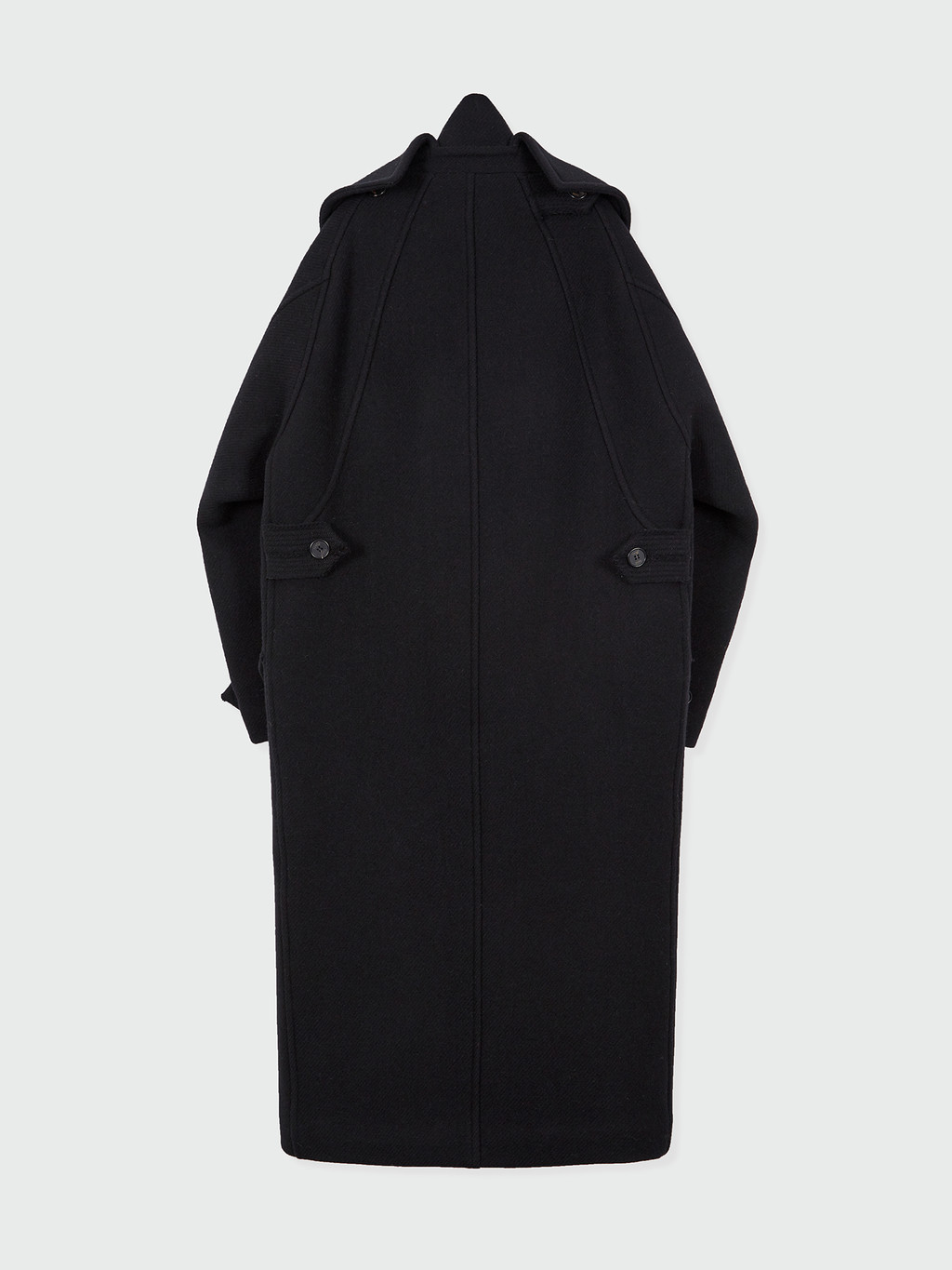コート EENK XENNIE Oversized Coat with Detachable Collar XENNIE Oversized Coat with Detachable Collar - Navy/Red