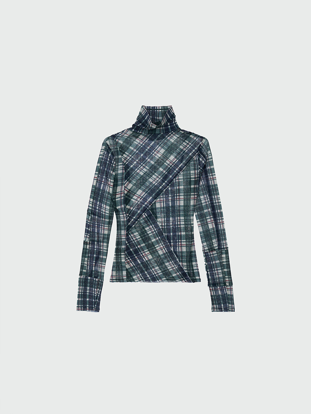 XOL Paneled Turtleneck Top - Navy Multi : EENK SHOP