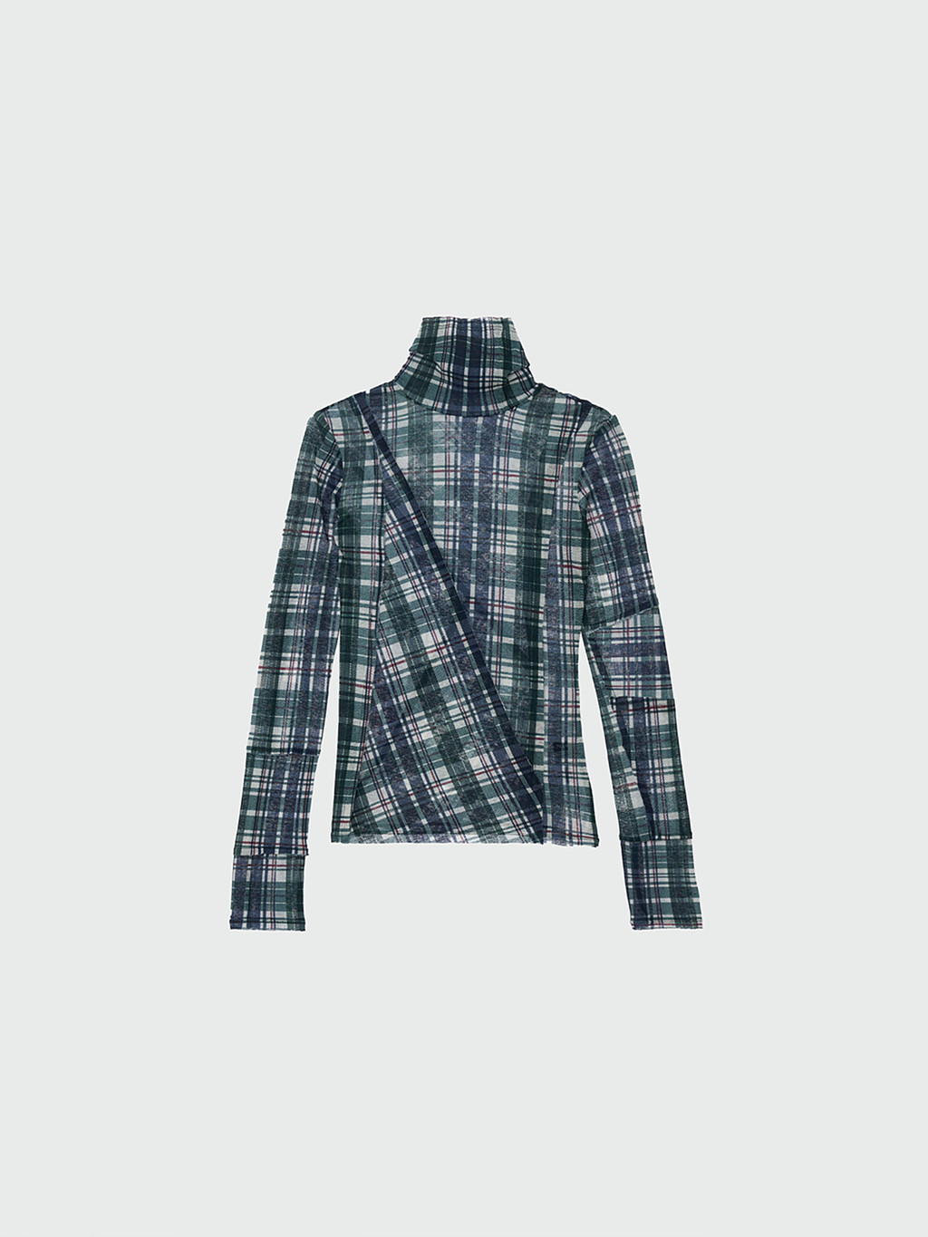 XOL Paneled Turtleneck Top - Navy Multi : EENK SHOP XOL Paneled Turtleneck Top - Navy Multi : EENK SHOP
