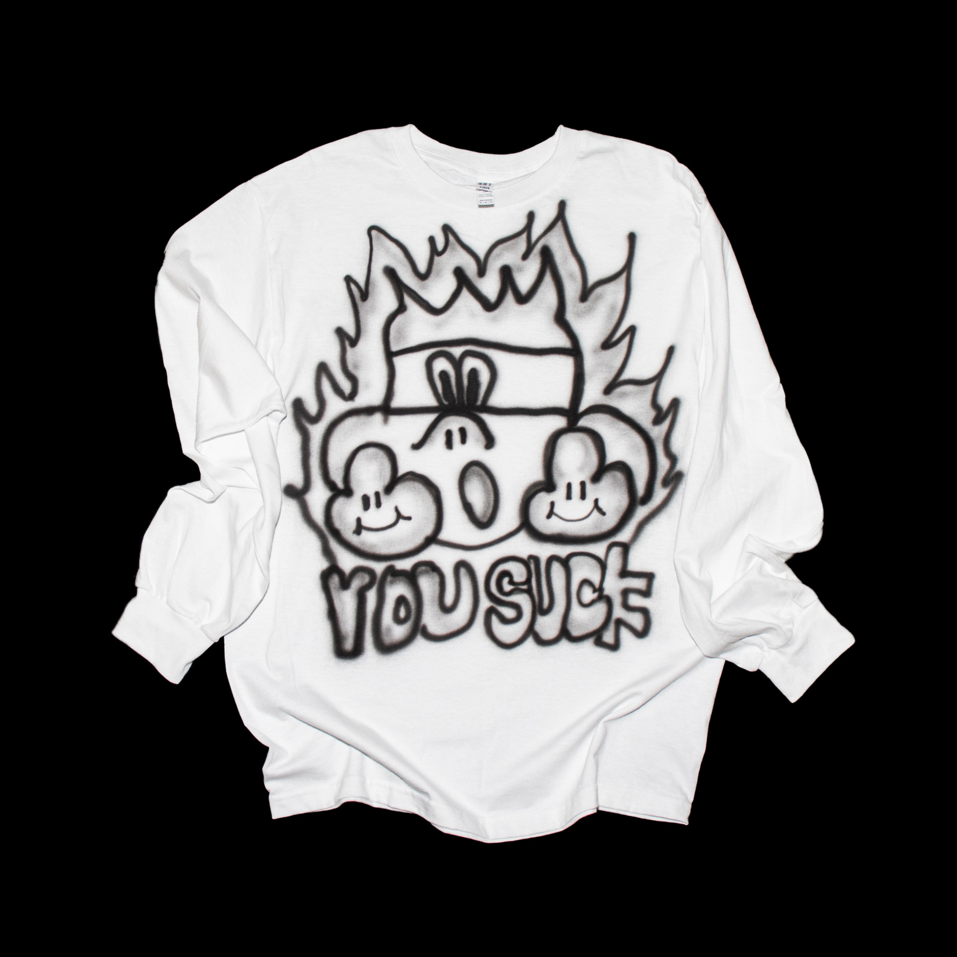 "GET SOME AIR BRO SHXT" LONG SLEEVE(WHITE, M) twostandard