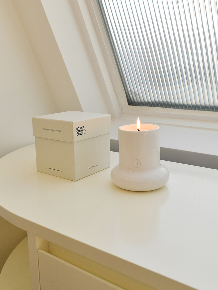 ラウンドセラミックキャンドル - 3つの香り : honeyflamingo.japan