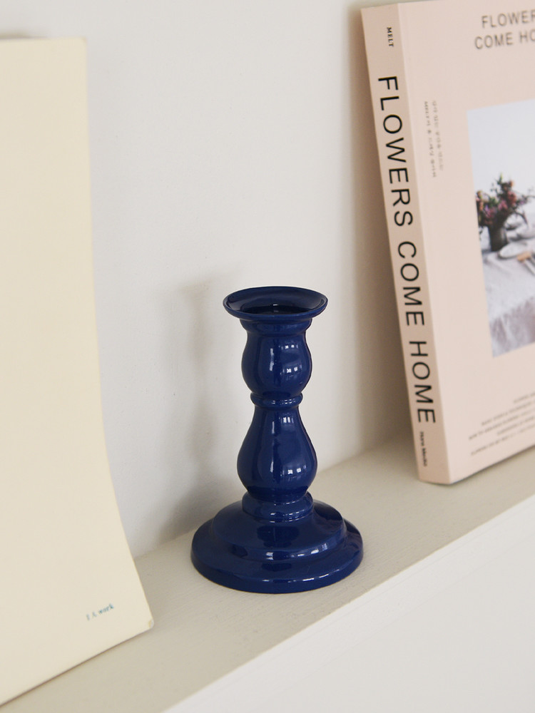 セラミック キャンドル ホルダー - Cobalt blue : honeyflamingo.japan
