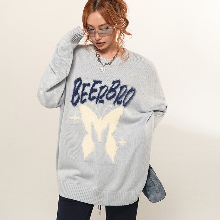 BeerBro 루즈 핏 빈티지 스웨터 : 비쓰라이브드(BE THRIVED)