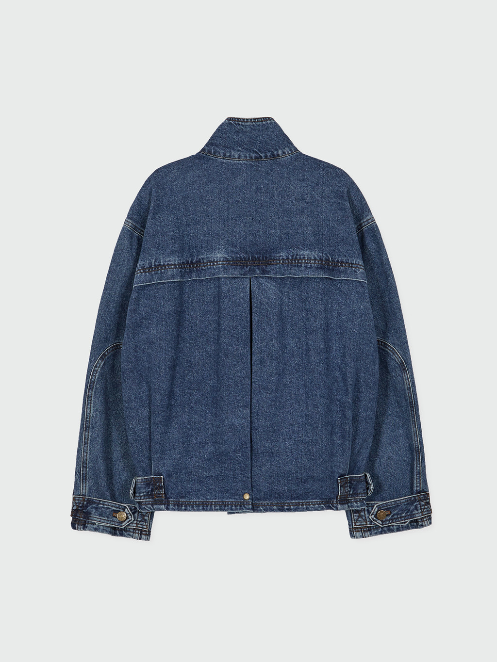 アウターその他 EENK XELLO Highneck Buttoned Denim Jumper XELLO Highneck Buttoned Denim Jumper - Blue : EENK
