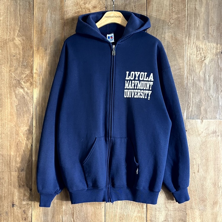 RUSSELL ATHLETIC FULL ZIP HOODIE 'LOYOLA MARYMOUNT UNIVERSITY' NAVY