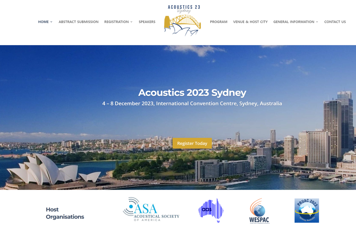 Acoustics 2023 Sydney 발표 예정[학술대회] Notice