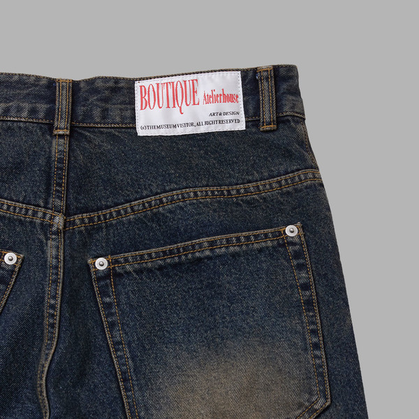 デニム・ジーパン THE MUSEUM VISITOR KUNST PRINTED PANTS 4TR311 THE MUSEUM VISITOR KUNST PRINTED PANTS 4TR311