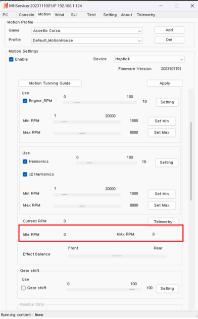 MHServicer 2023111002 - EA WRC (Offcial udp interface) : 모션하우스